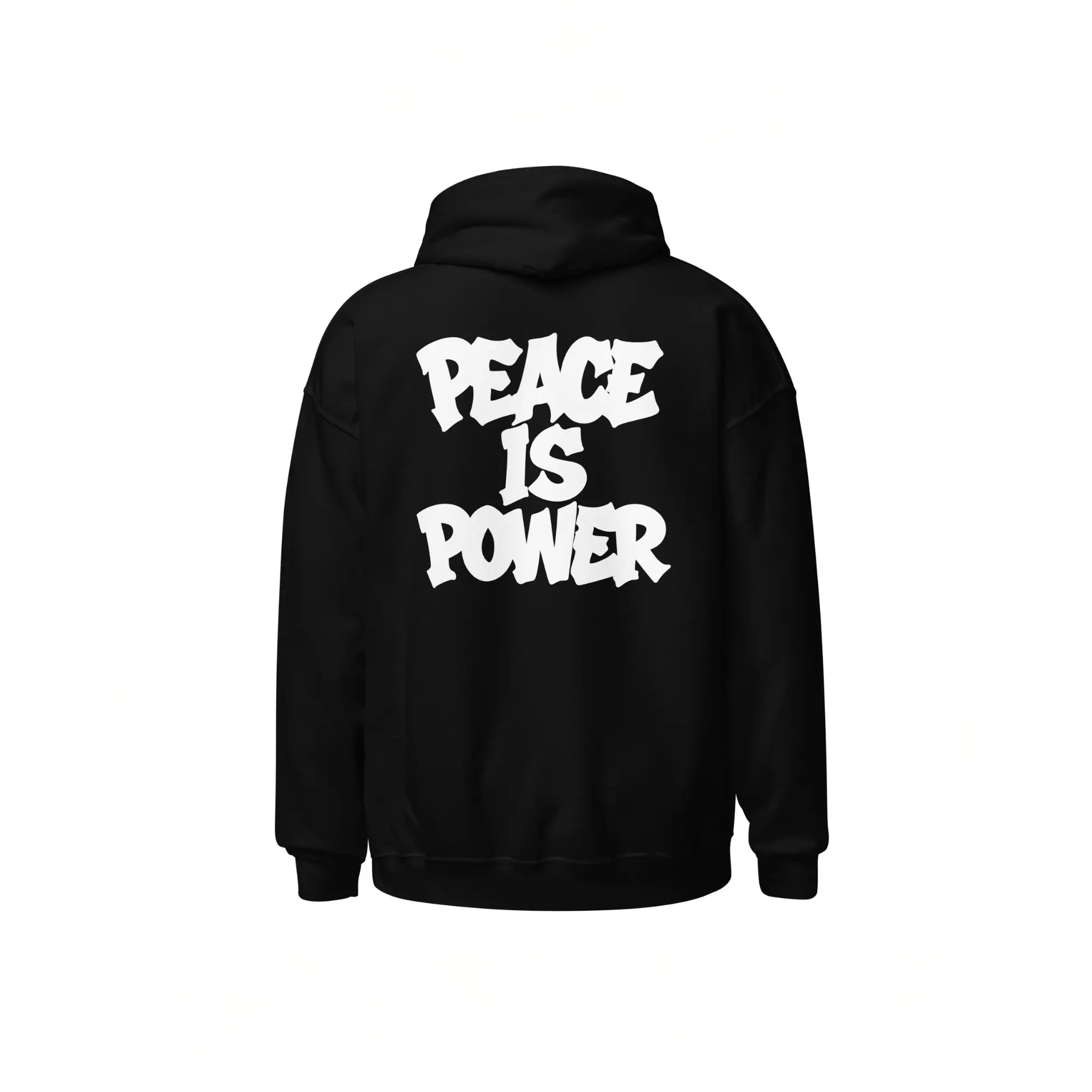 Sweat à capuche 54HZ Noir - PEACE IS POWER 54HZ