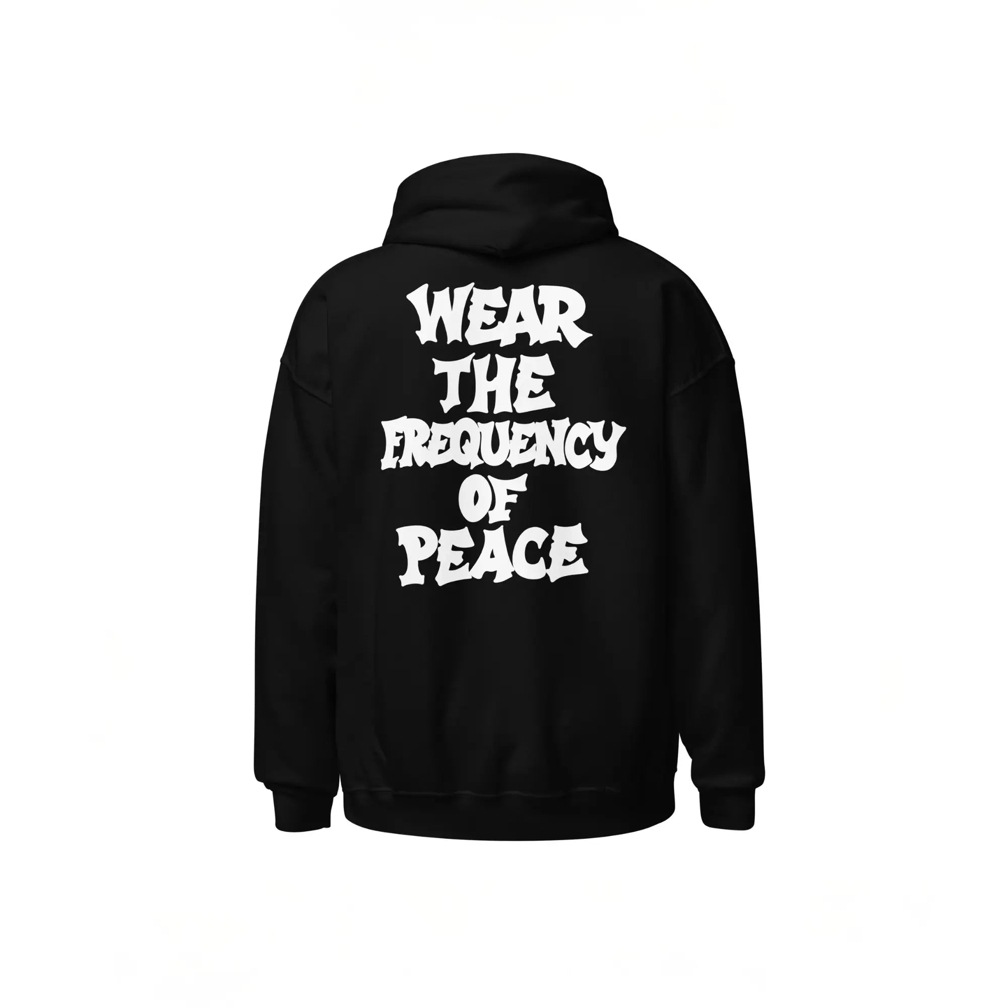 Sweat à capuche 54HZ Noir - WEAR THE FREQUENCY OF PEACE 54HZ
