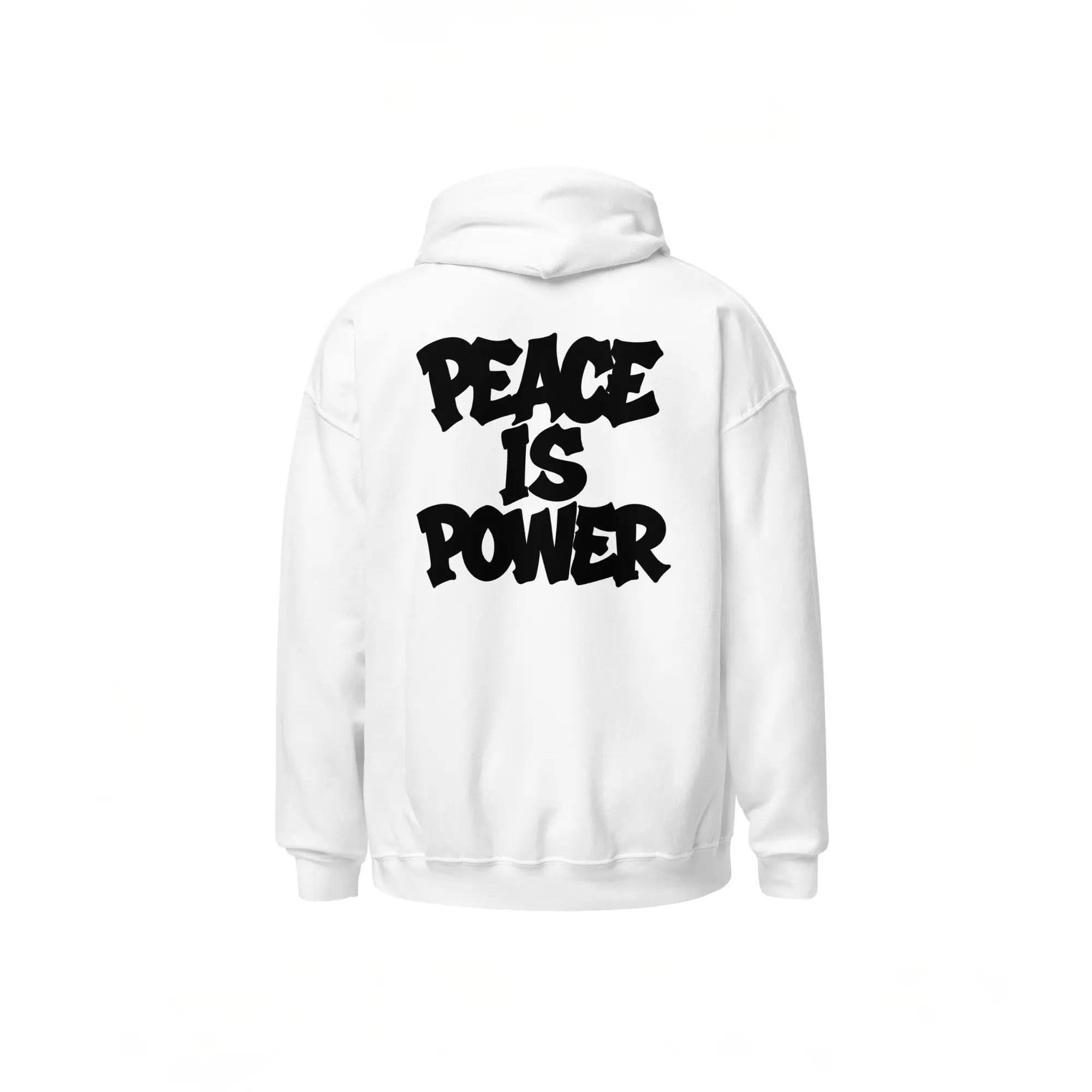 Sweat à capuche 54HZ blanc - PEACE IS POWER 54HZ