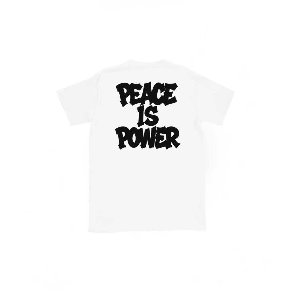 T-shirt 54HZ blanc – “Peace is power” 54HZ
