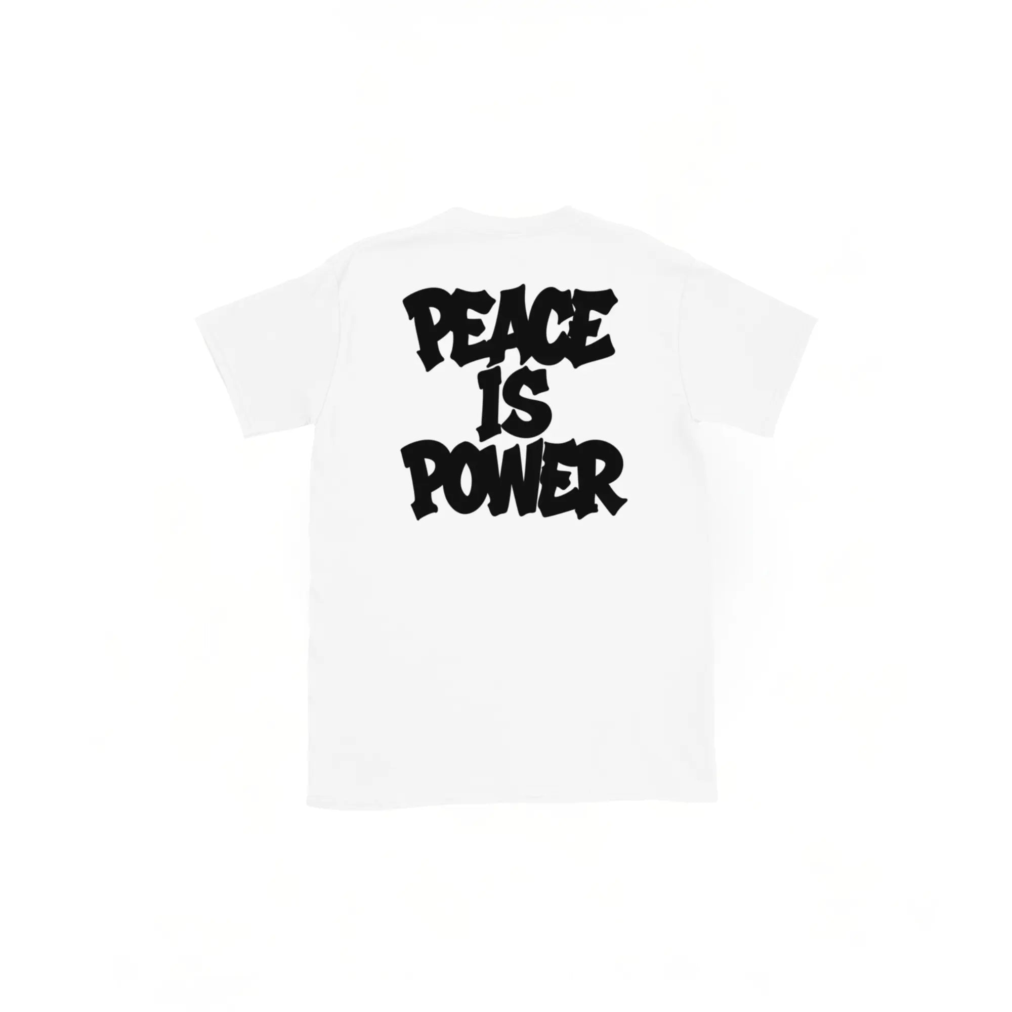 T-shirt 54HZ blanc – “Peace is power” 54HZ