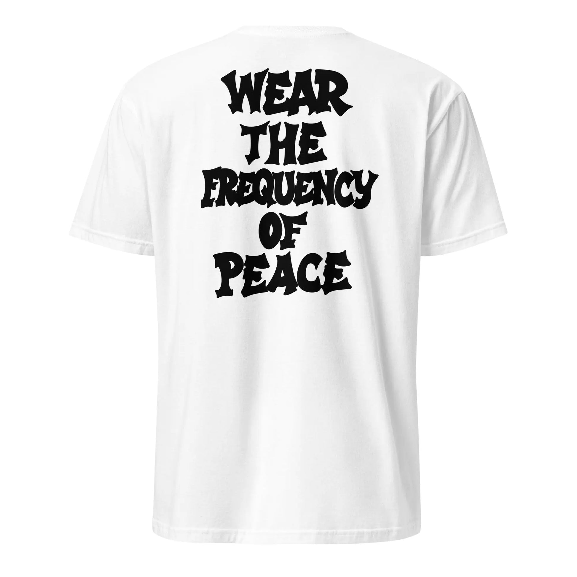 T-shirt 54HZ blanc – “Wear the frequency of peace” 54HZ