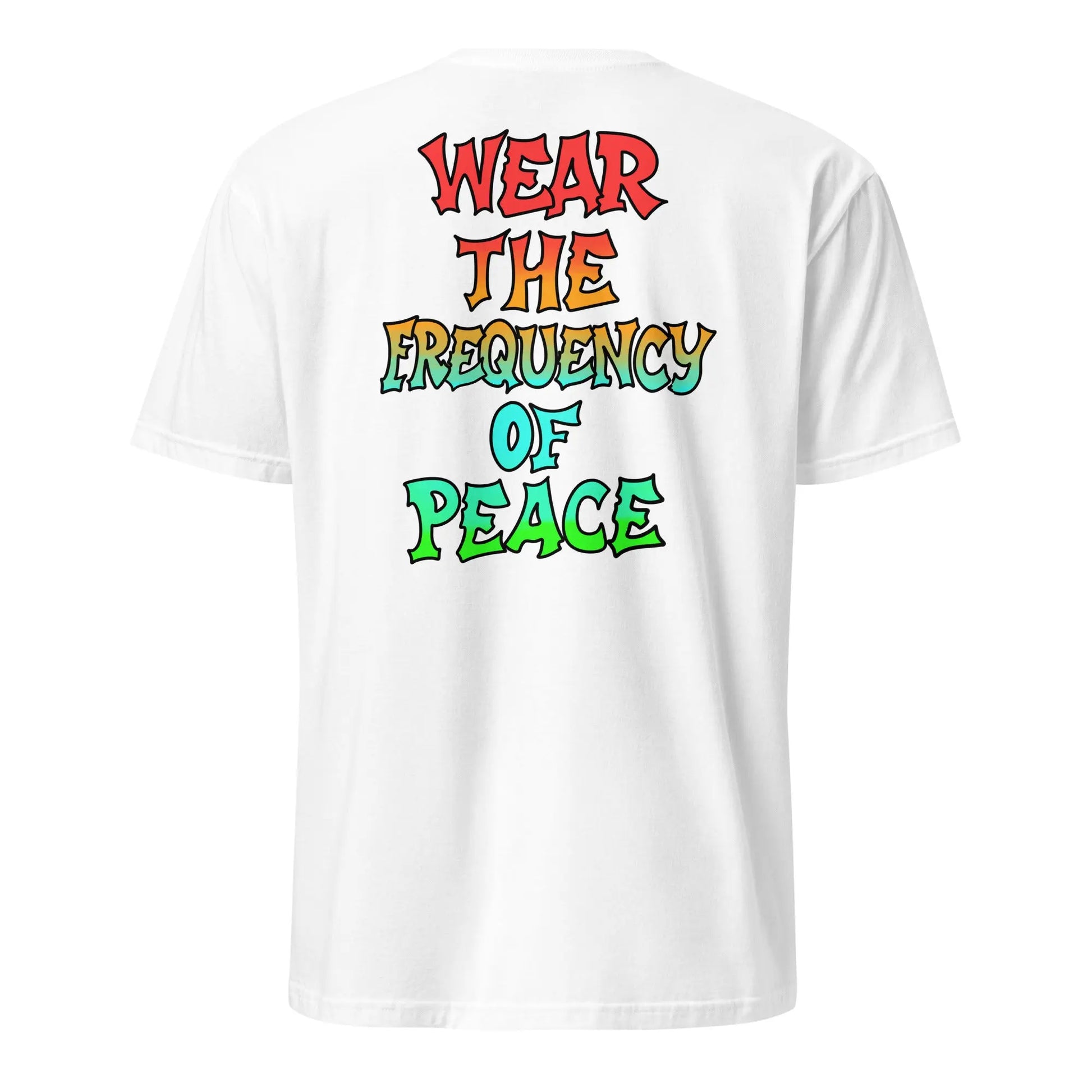 T-shirt 54HZ blanc – “Wear the frequency of peace” 54HZ