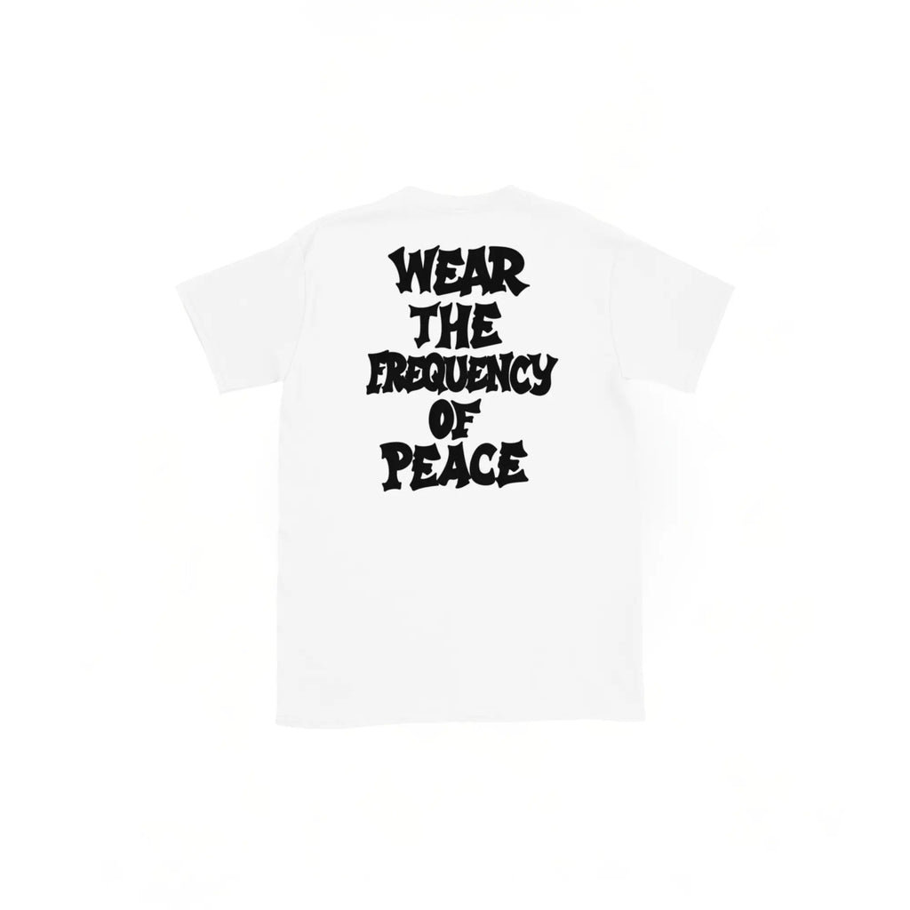 T-shirt 54HZ blanc – “Wear the frequency of peace” 54HZ