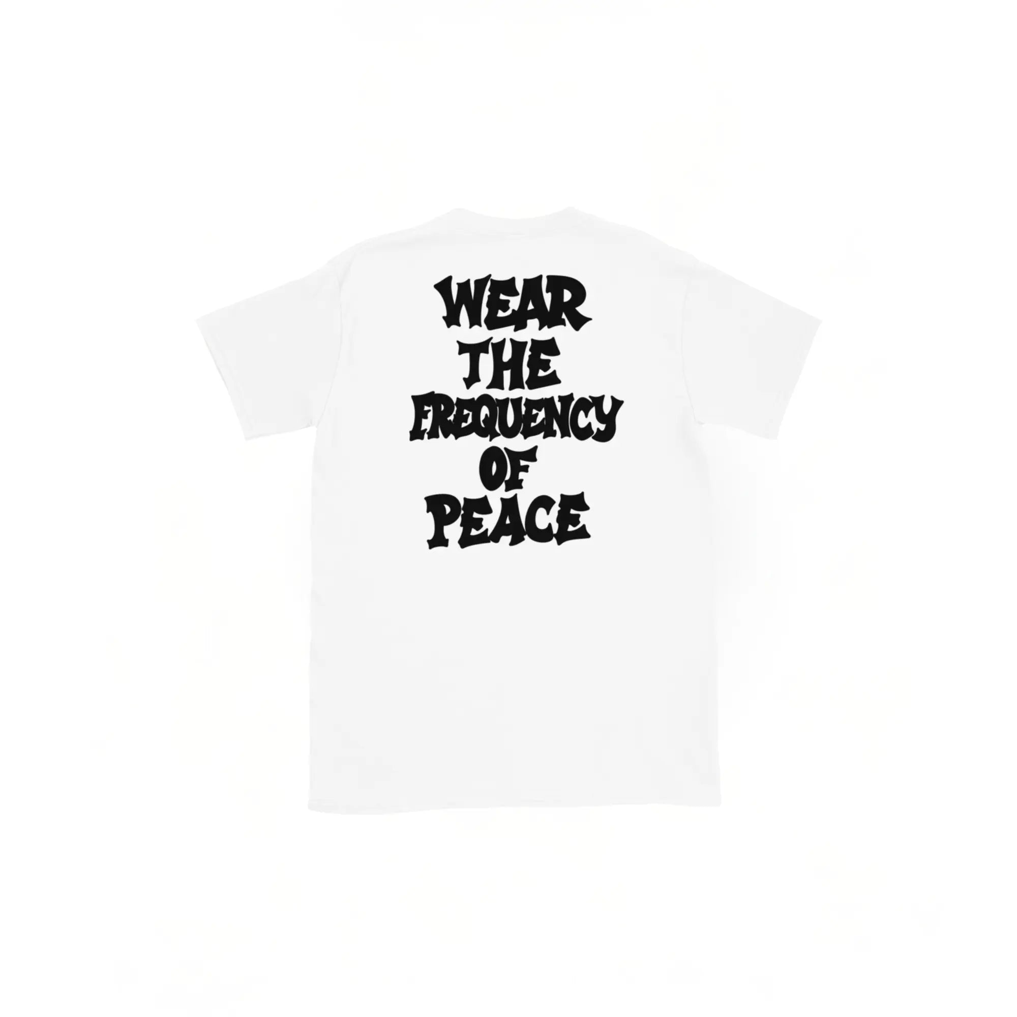 T-shirt 54HZ blanc – “Wear the frequency of peace” 54HZ