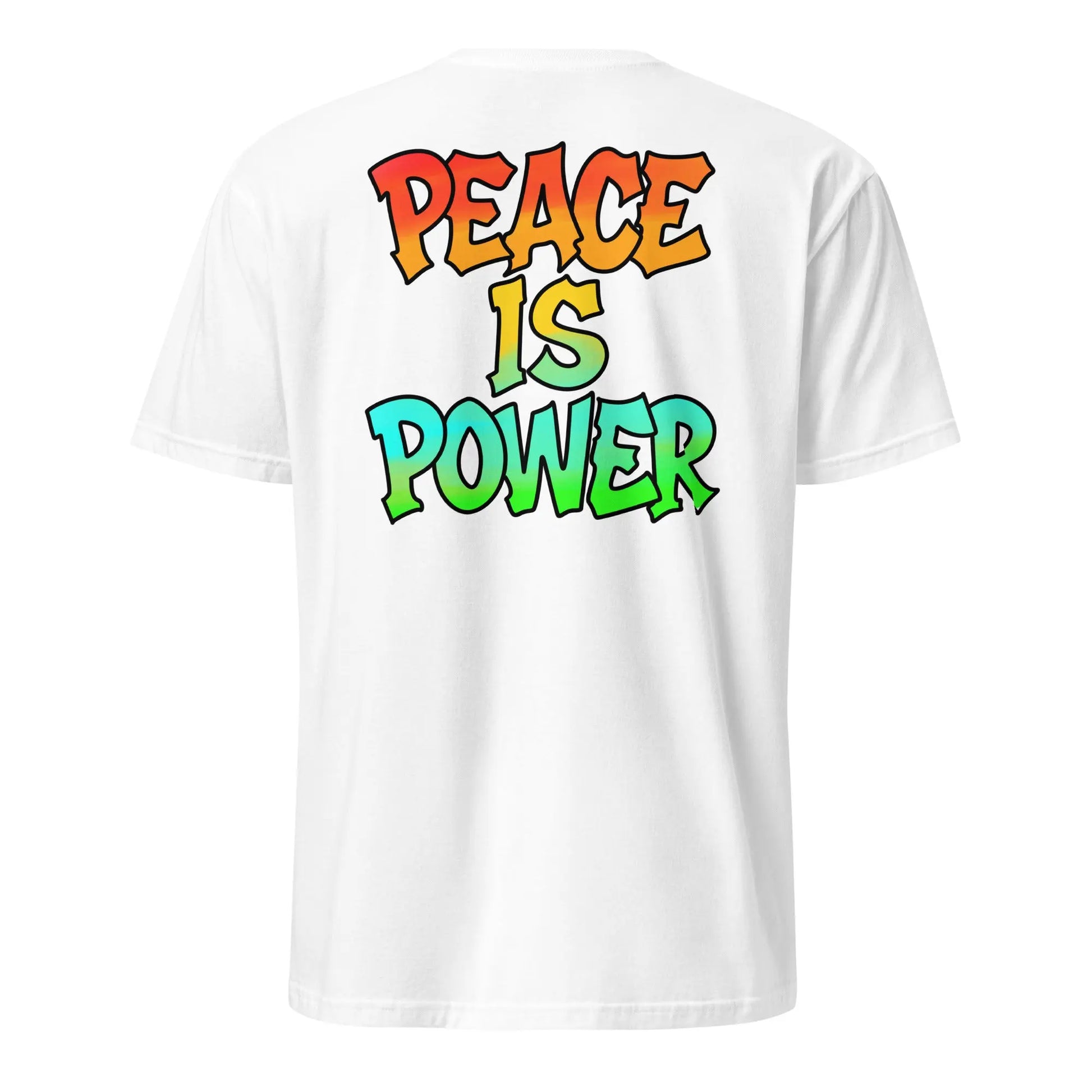 T-shirt 54HZ blanc– “Peace is power” 54HZ