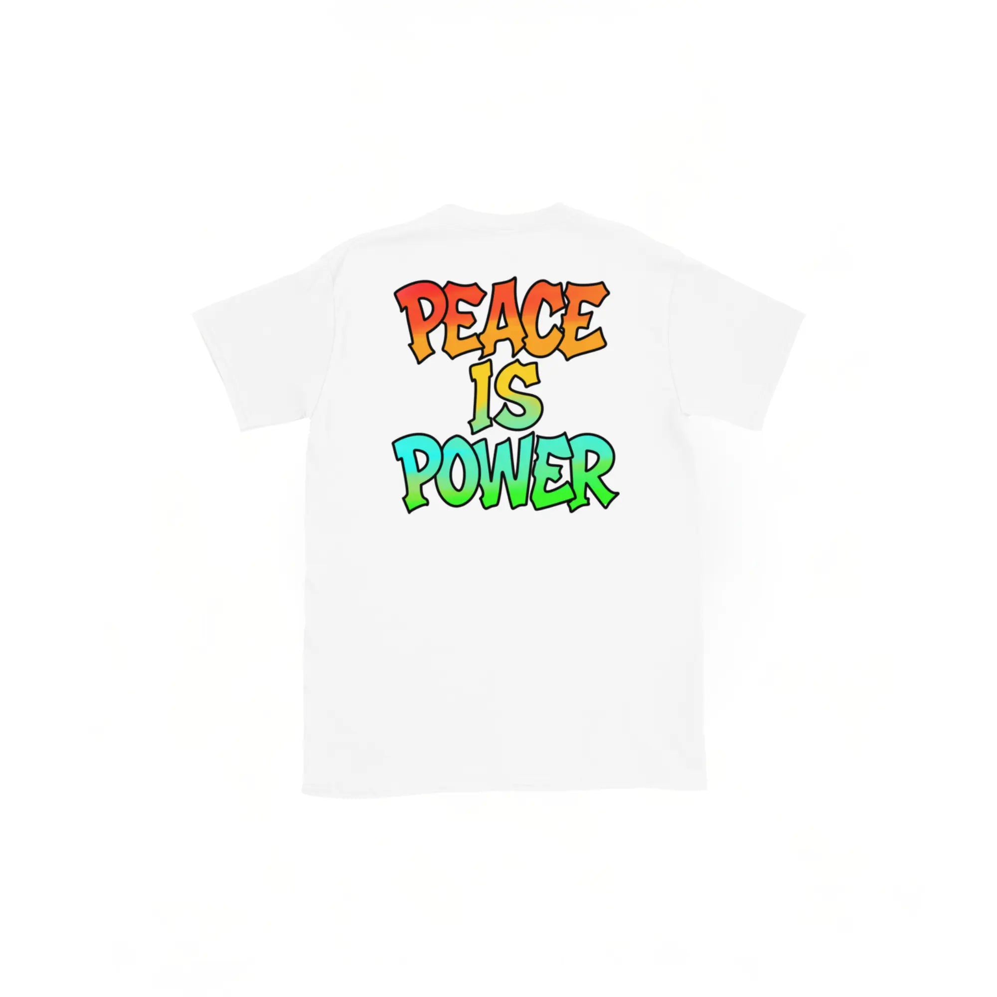 T-shirt 54HZ blanc– “Peace is power” 54HZ