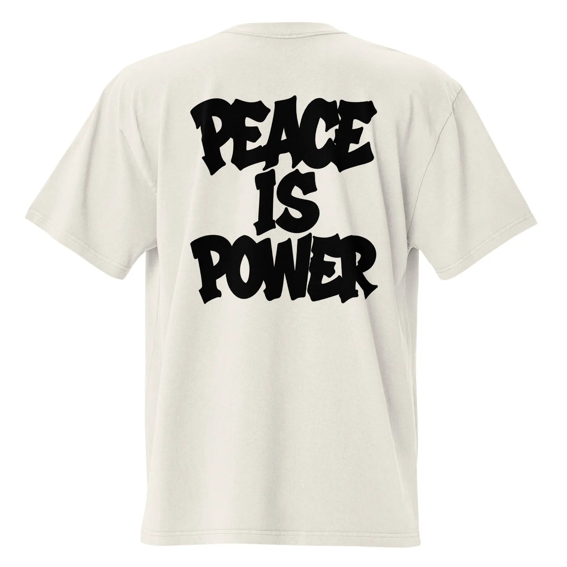 T-shirt 54HZ oversize blanc - « Peace is Power » 54HZ