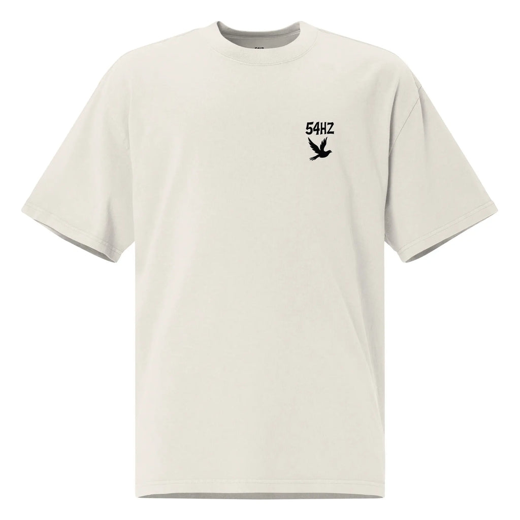 T-shirt 54HZ oversize blanc - « Peace is Power » 54HZ