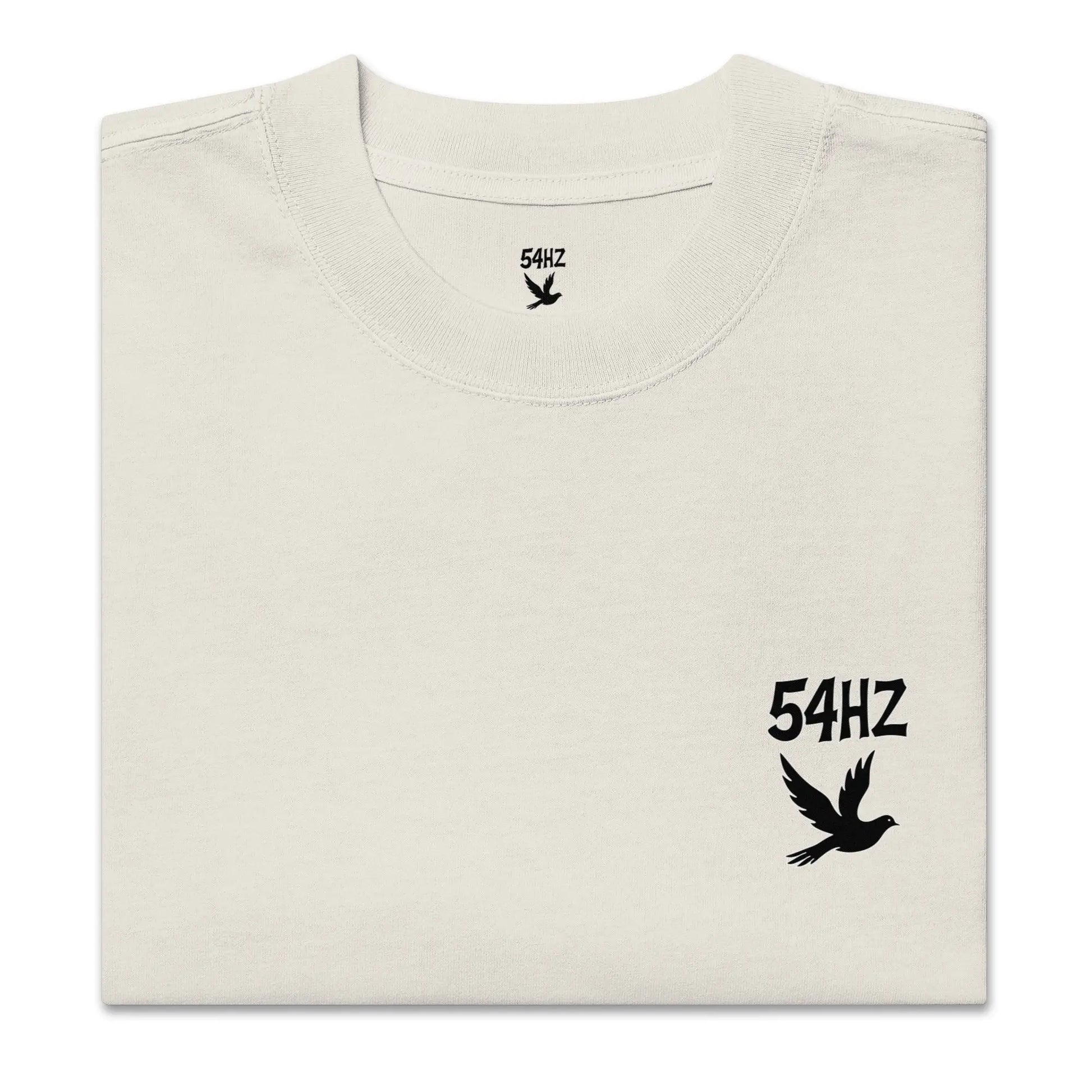 T-shirt 54HZ oversize blanc - « Peace is Power » 54HZ
