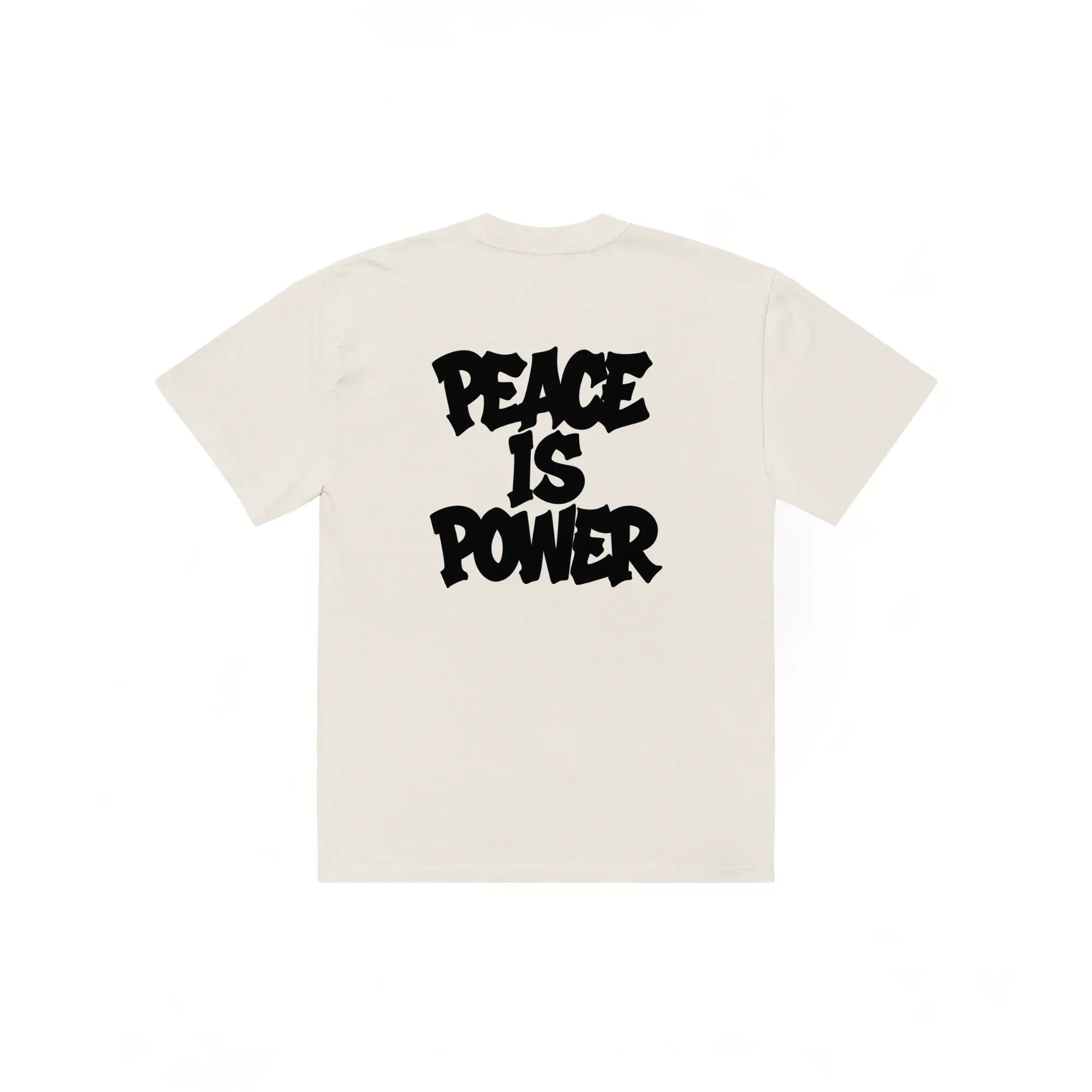 T-shirt 54HZ oversize blanc - « Peace is Power » 54HZ